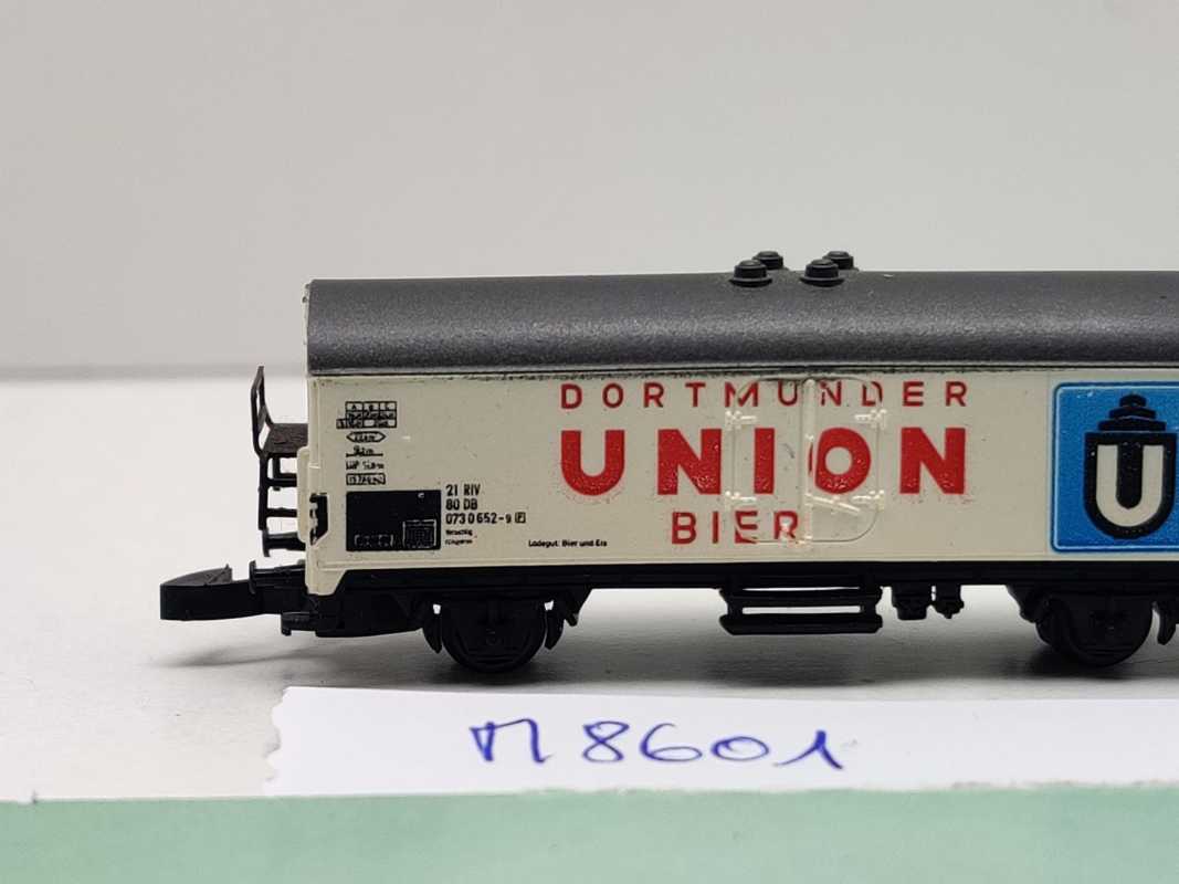 Märklin Z DC 8601 Bierwagen "Dortmunder Union" Ichqrs 377 / Privat bei DB