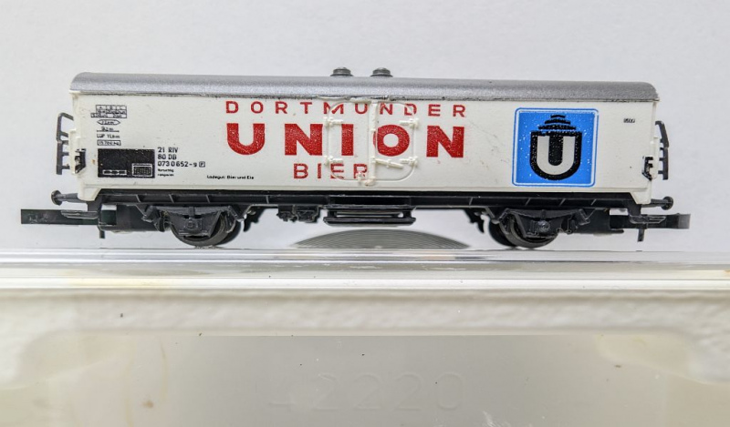 Märklin Z DC 8601 Bierwagen "Dortmunder Union" Ichqrs 377 / Privat bei DB / OVP