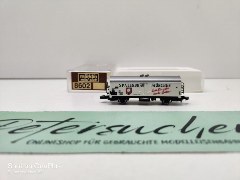 Märklin Z DC 8602 Bierwagen "Spatenbräu München" / Ichqrs377 / Privat / OVP