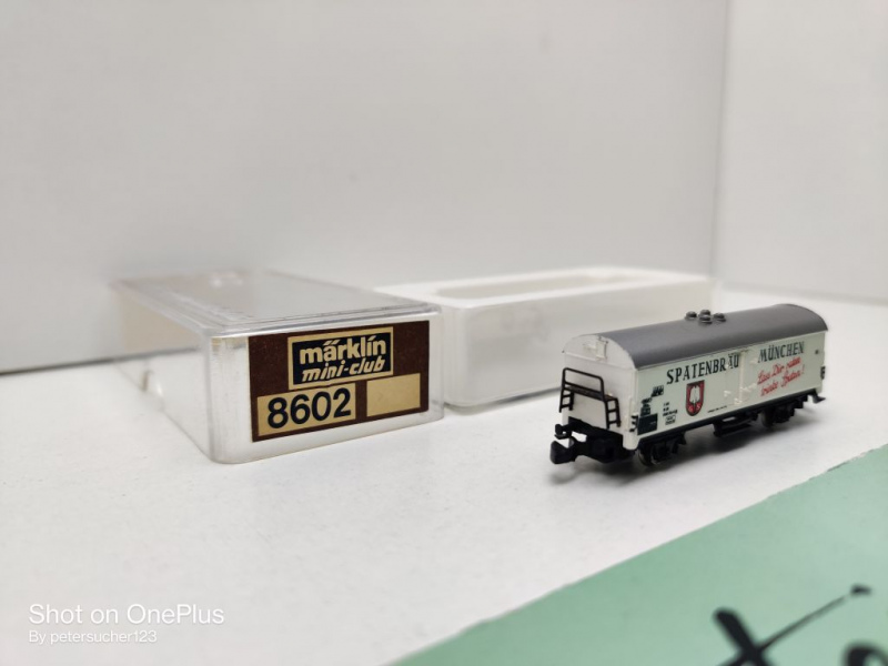 Märklin Z DC 8602 Bierwagen "Spatenbräu München" / Ichqrs377 / Privat / OVP