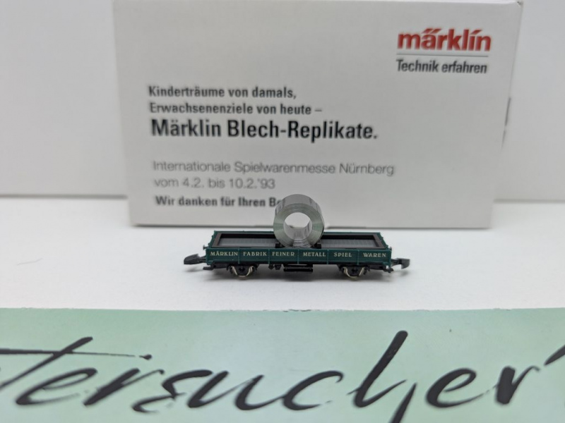 Märklin Z DC 8610s1993 Niederbordwagen "Blech-Replikate" / Messe NBG '93 / OVP