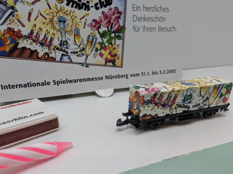 Märklin Z DC 8615 Containerwagen "30 Jahre Mini-club" / Messe NBG '02 / OVP