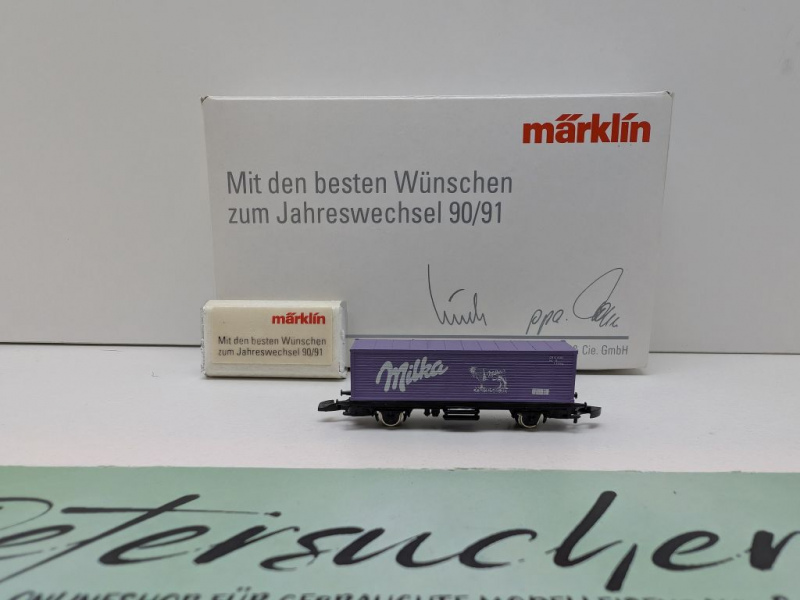 Märklin Z DC 8615.1990.90 Containerwagen "Milka" / Jahresw. 90/91 / DB / OVP