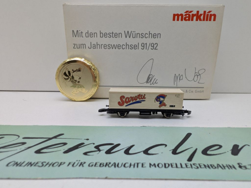 Märklin Z DC 8615.1991.90 Containerwagen "Sarotti" / Jahresw. 91/92 / DB / OVP