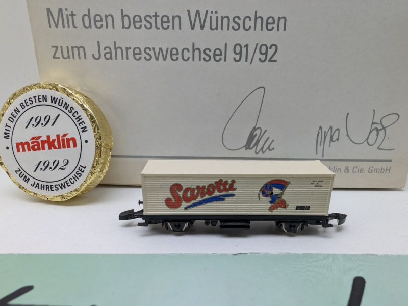 Märklin Z DC 8615.1991.90 Containerwagen "Sarotti" / Jahresw. 91/92 / DB / OVP