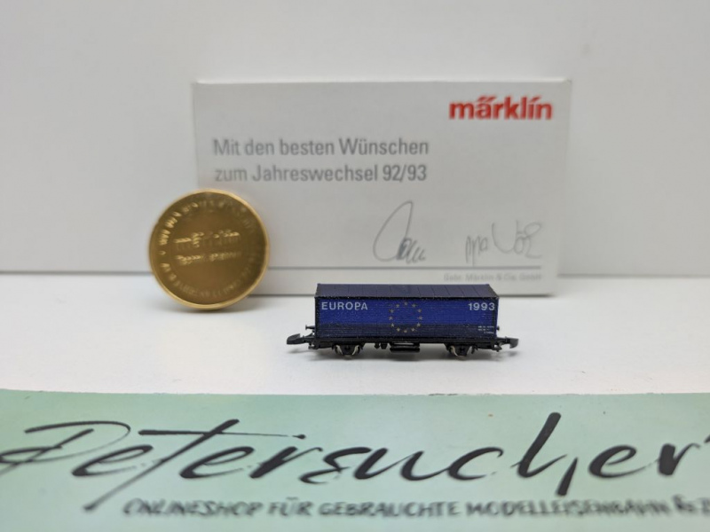 Märklin Z DC 8615.1992.90 Containerwagen "Europa 93" / Jahresw. 92/93 / DB / OVP