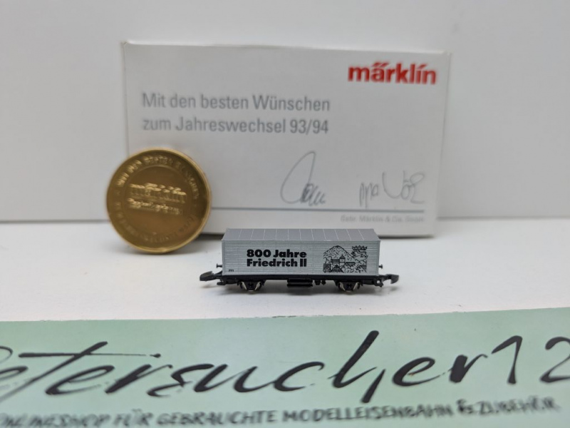 Märklin Z DC 8615.1993.90 Containerwagen "Göppingen" / Jahresw. 93/94 / OVP