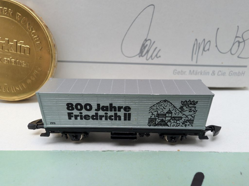 Märklin Z DC 8615.1993.90 Containerwagen "Göppingen" / Jahresw. 93/94 / OVP