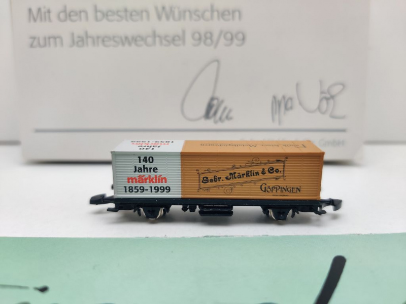 Märklin Z DC 8615.1999.90 Containerwagen "Jahreswechsel 98/99" / OVP