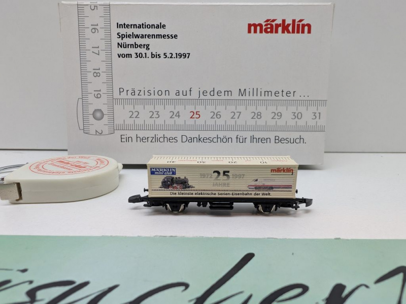 Märklin Z DC 8615s1997 Containerwagen "25 J int.Spielw.messe" / Messe NBG '97 / OVP