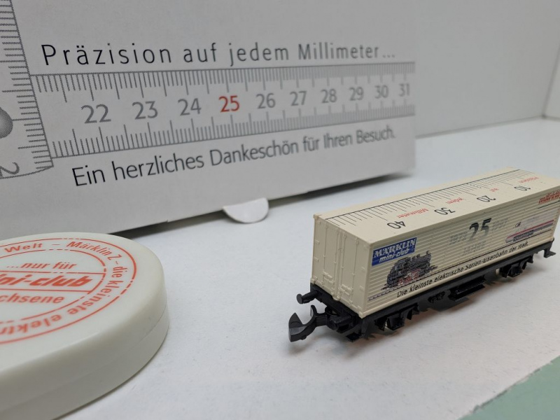 Märklin Z DC 8615s1997 Containerwagen "25 J int.Spielw.messe" / Messe NBG '97 / OVP