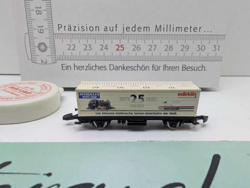 Märklin Z DC 8615s1997 Containerwagen "25 J int.Spielw.messe" / Messe NBG '97 / OVP