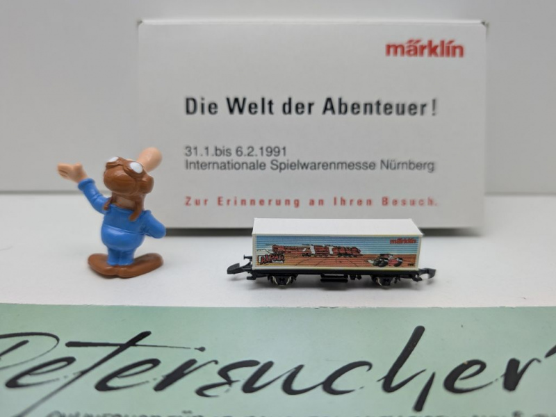 Märklin Z DC 8617 Containerwagen "Alpha" / Messe NBG '91 / OVP