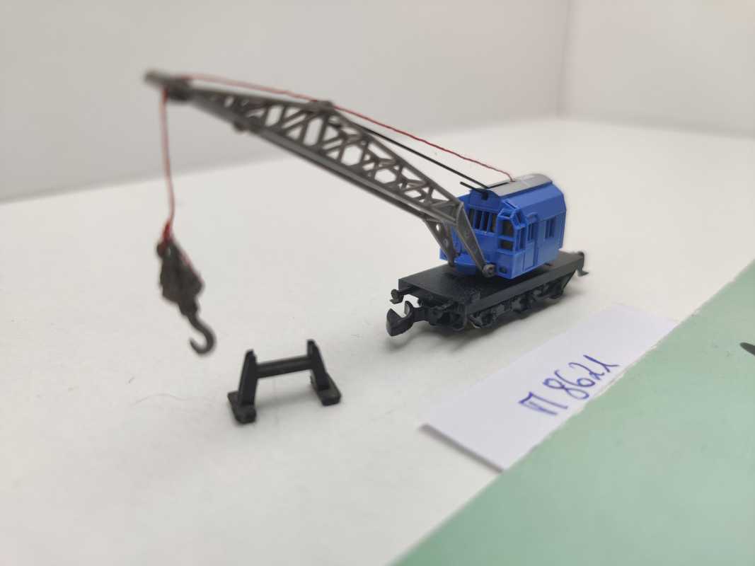 Märklin Z DC 8621 Kranwagen inkl. Stützbock / Kranhaus drehbar / Krupp Ardelt