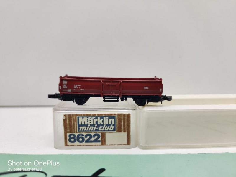 Märklin Z DC 8622 offener Güterwagen / E 037 (Omm 52) / DB / OVP