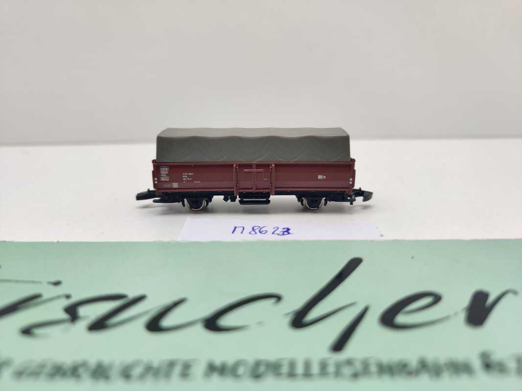 Märklin Z DC 8622 offener Güterwagen E 037 (Omm 52) mit Plane / DB
