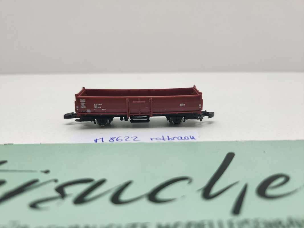 Märklin Z DC 8622 offener Güterwagen E 037 (Omm 52) / rotbraun / DB