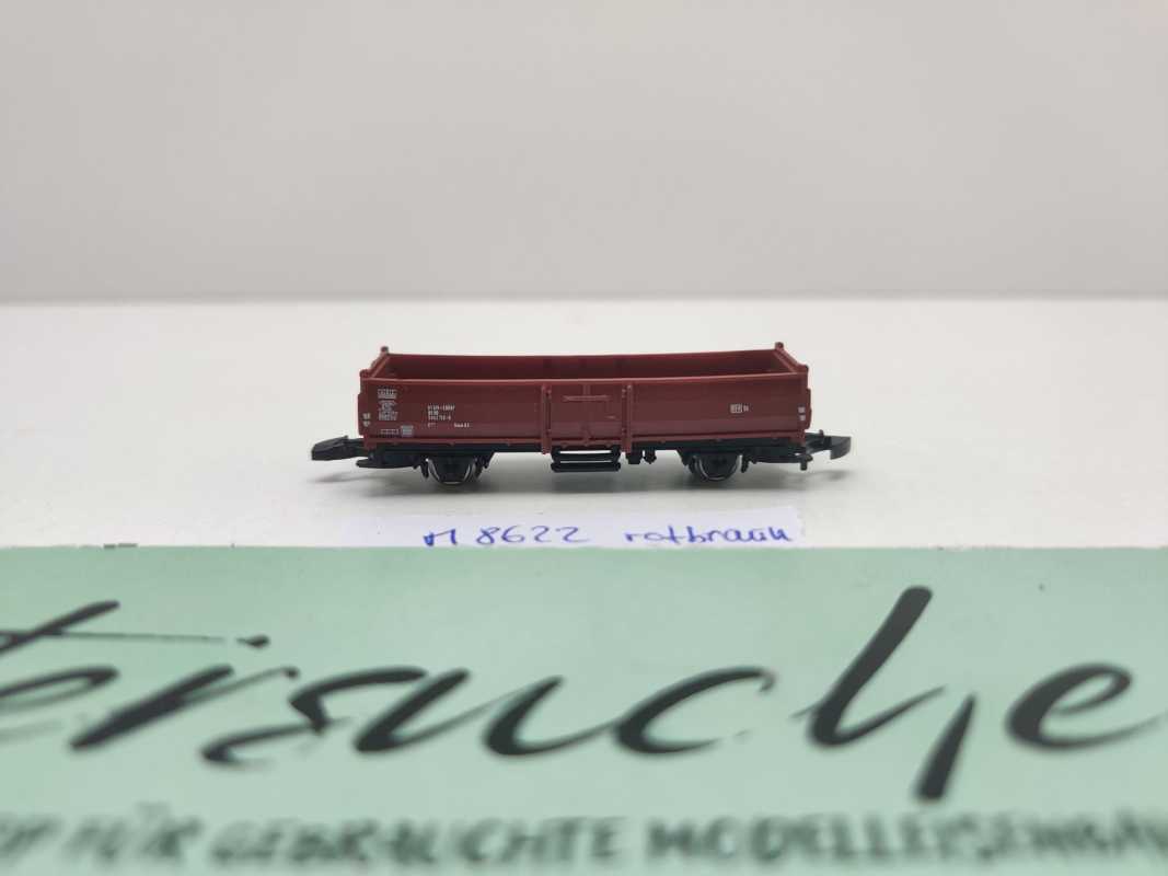 Märklin Z DC 8622 offener Güterwagen E 037 (Omm 52) / rotbraun / DB