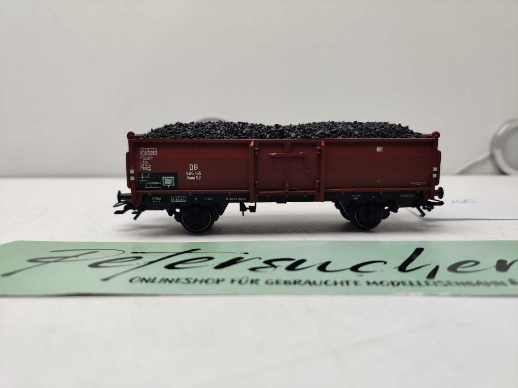 Märklin H0 AC 866 165 offenen Güterwagens / NEM / DB / Ladegut Kohle