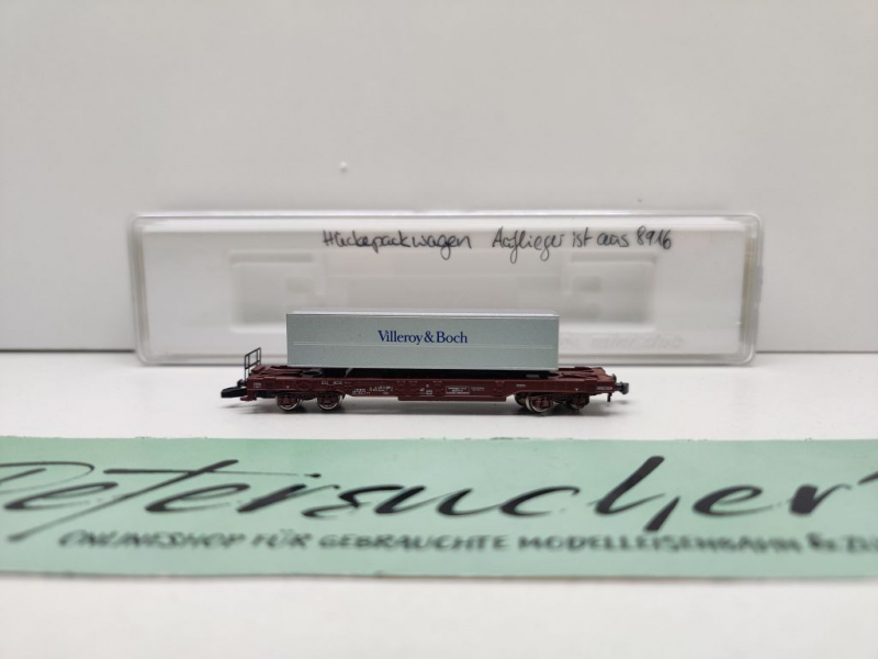 Märklin Z DC 8662 Huckepackwagen Auflieger Villeroy / Sdgkms707 / DB / EVP