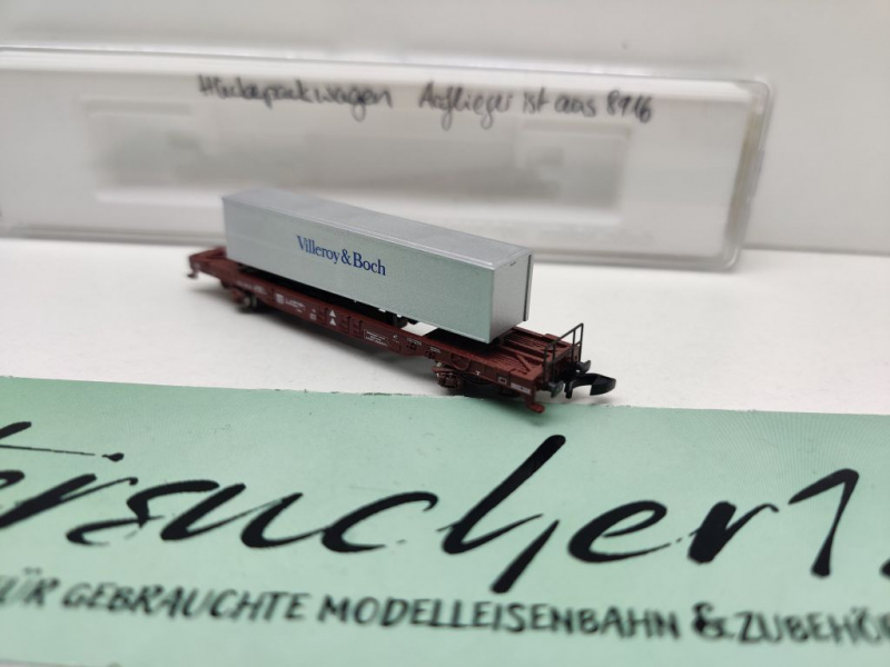 Märklin Z DC 8662 Huckepackwagen Auflieger Villeroy / Sdgkms707 / DB / EVP