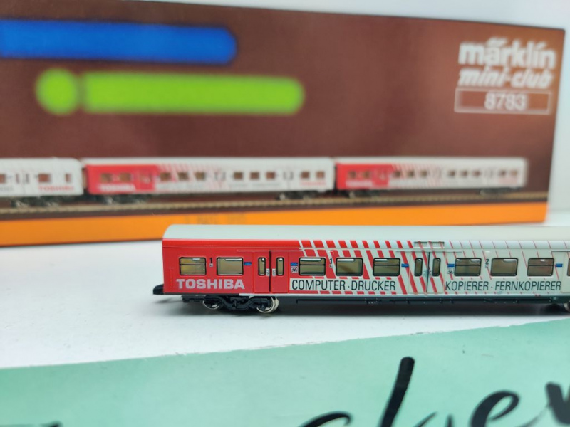 Märklin Z DC 8783 Wagen-Set "S-Bahn Toshiba" / DB / OVP