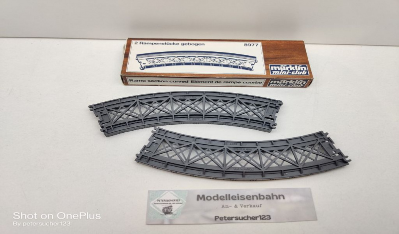 Märklin Mini-Club Z 8977 2er-Set Rampenstücke gebogen / R 145 mm / OVP
