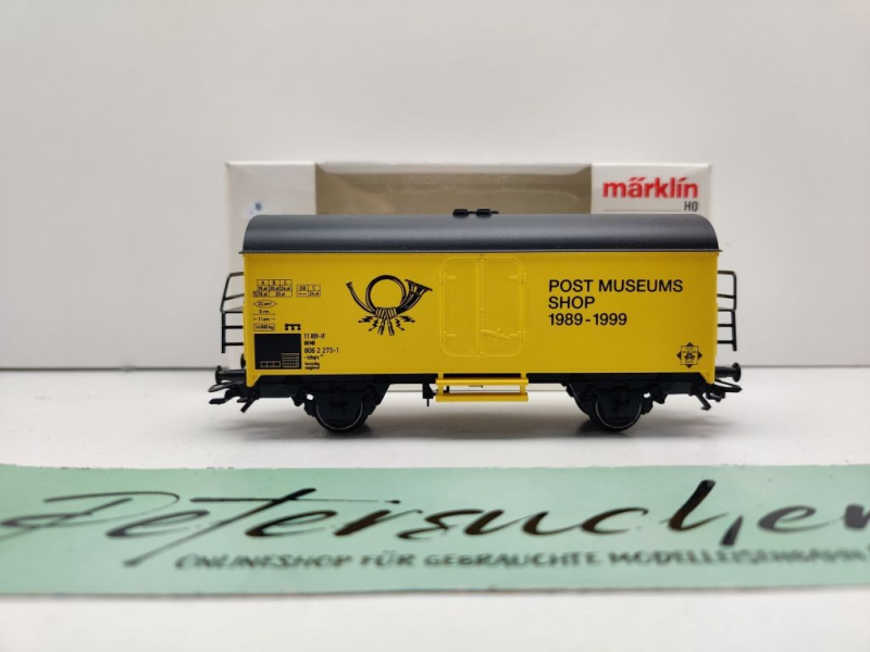 Märklin H0 AC 94049 PMS62-05 gedeckter Güterwagen "10 J. PMS" / MB / OVP weiß