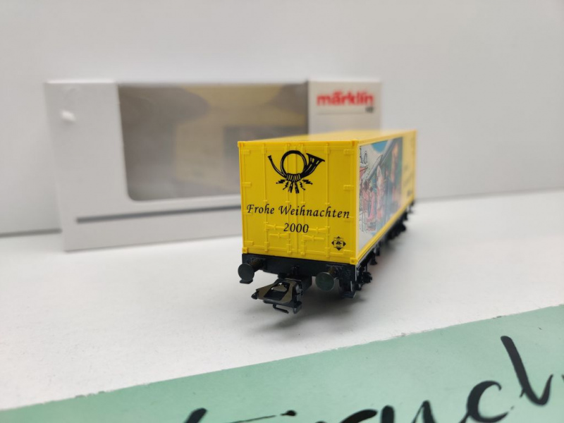 Märklin H0 AC 94071 PMS61-05 Containerwagen "Weihnachten'00" / NEM / MB / OVP weiß