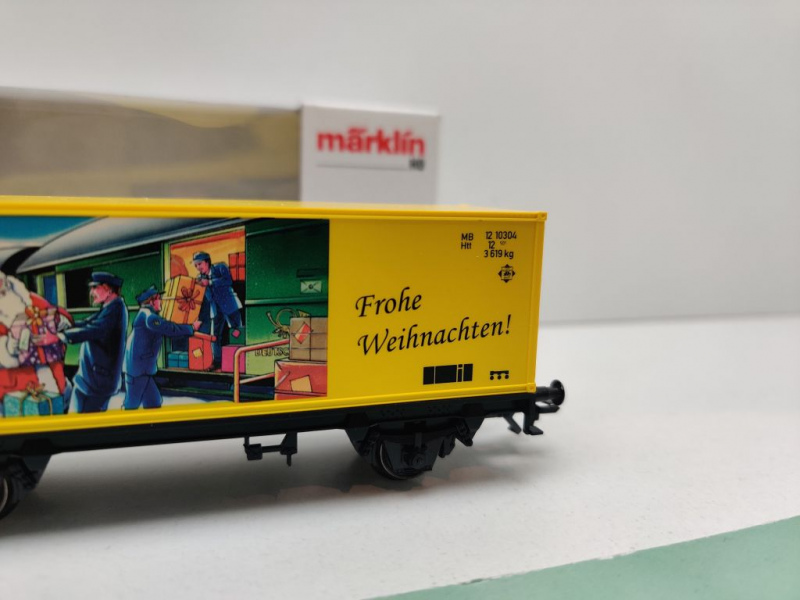 Märklin H0 AC 94071 PMS61-05 Containerwagen "Weihnachten'00" / NEM / MB / OVP weiß