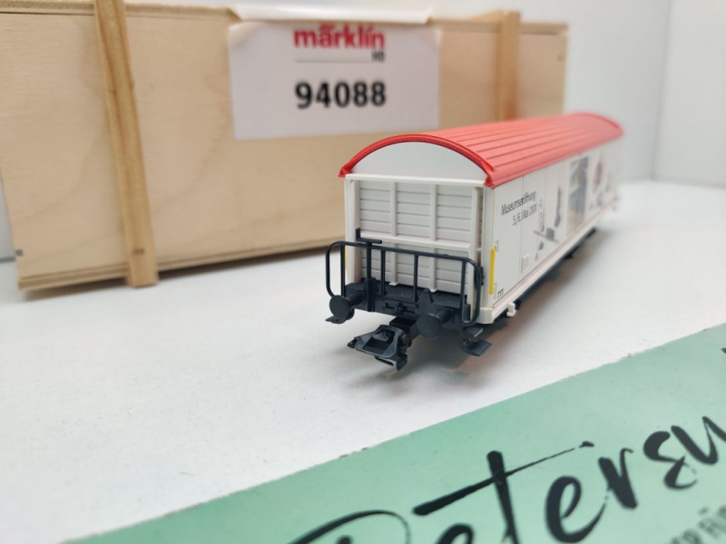 Märklin H0 AC 94088 Schiebewandwagen "Museumseröff.'01" / NEM / GMG / OVP Holz