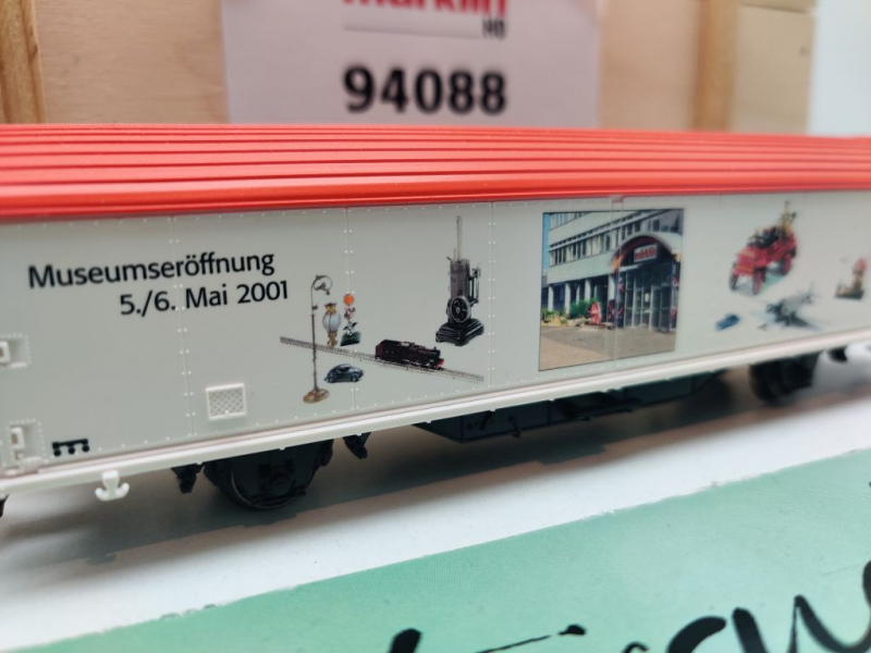 Märklin H0 AC 94088 Schiebewandwagen "Museumseröff.'01" / NEM / GMG / OVP Holz