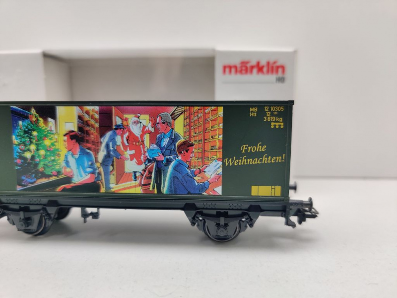 Märklin H0 AC 94103 PMS61-06 Containerwagen "Weihnachten'01" / NEM / OVP weiß