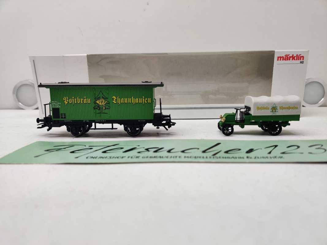 Märklin H0 AC 94142 / PMS 62-13 / limitierte Sonder-Set „Postbräu Thannhausen“ / OVP