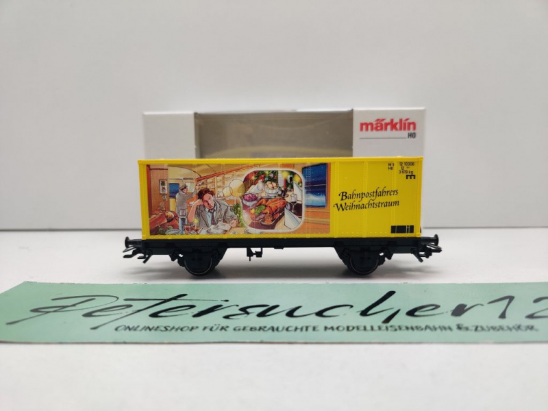 Märklin H0 AC 94152 PMS61-09 Containerwagen "Weihnachten'02" / NEM / MB / OVP weiß