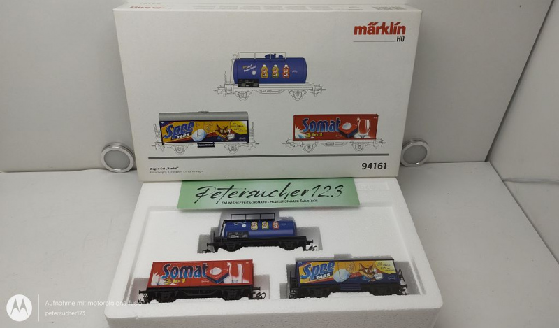 Märklin H0 AC 94161 Wagen-Set "Henkel" / DB / OVP weiß
