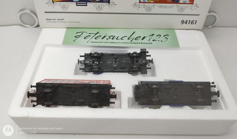 Märklin H0 AC 94161 Wagen-Set "Henkel" / DB / OVP weiß