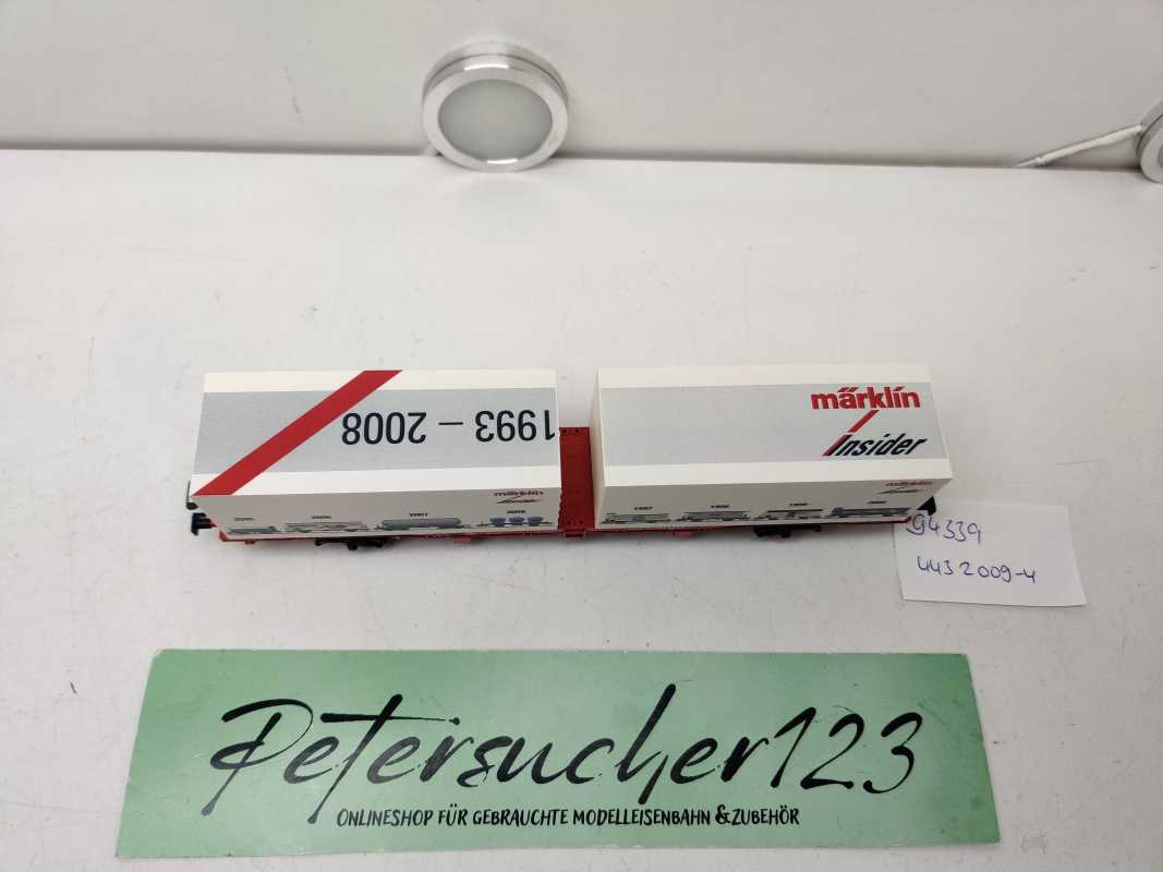 Märklin H0 AC 94339 / Sondermodell Behälter-Tragwagens / Bauart Lgns 570 / DB AG