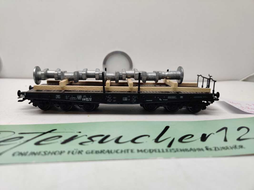 Märklin H0 AC 48675 / 965 323 / 6-Achser Schwerlastwagen / mit Ladegut Welle / NEM / DB