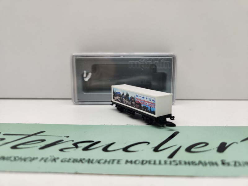 Märklin Z DC 98079 Containerwagen "MiniaturWunderl. Schweiz" Werbewagen 2007 / OVP