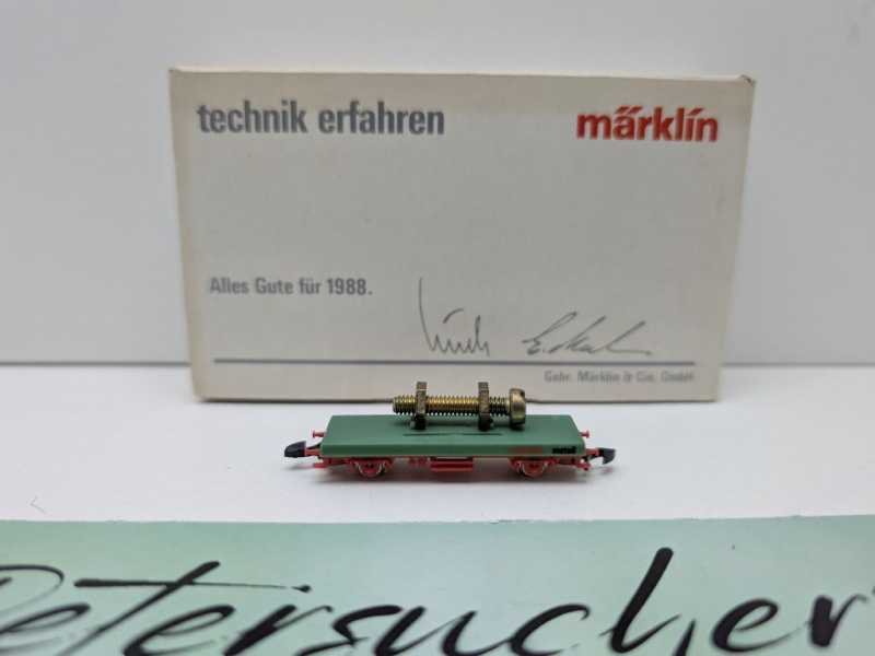 Märklin Z DC 8610.1987.90 Flachwagen "Schraube" / Händlerpräs. 86-87 / OVP