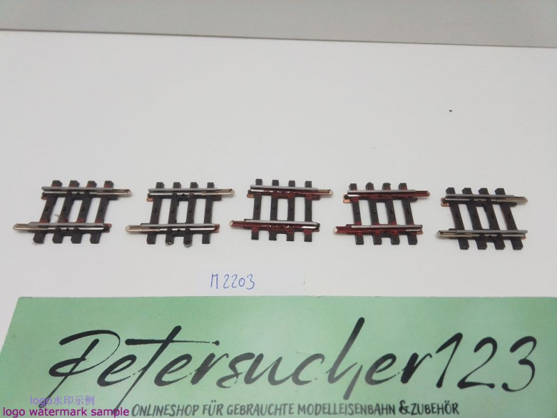 Märklin H0 AC 2203 5x Gerades K-Gleis / 1/6 = 30 mm / Farbe