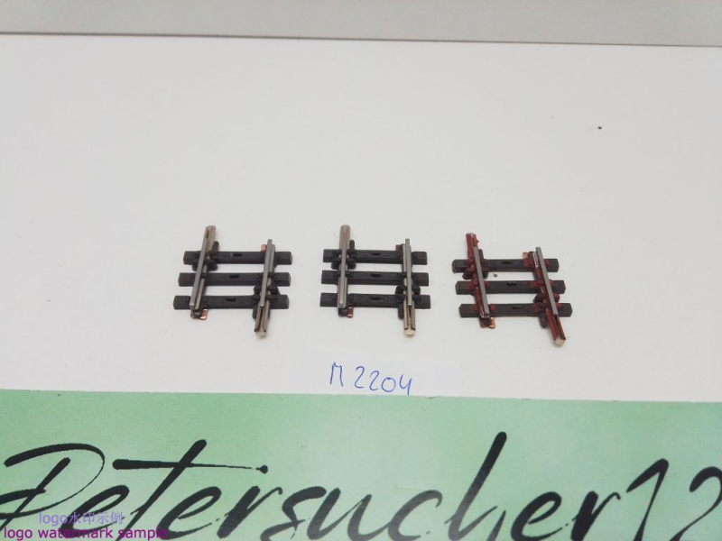 Märklin H0 AC 2204 3x Gerades K-Gleis / 1/8 = 22,5 mm / Farbe