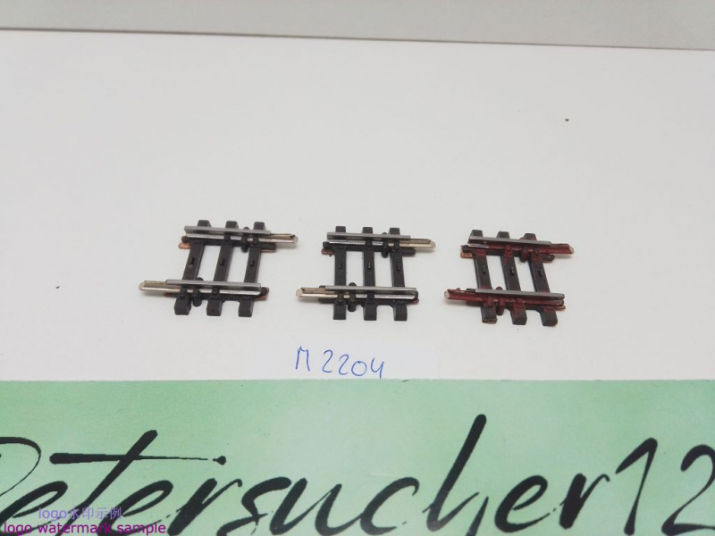 Märklin H0 AC 2204 3x Gerades K-Gleis / 1/8 = 22,5 mm / Farbe