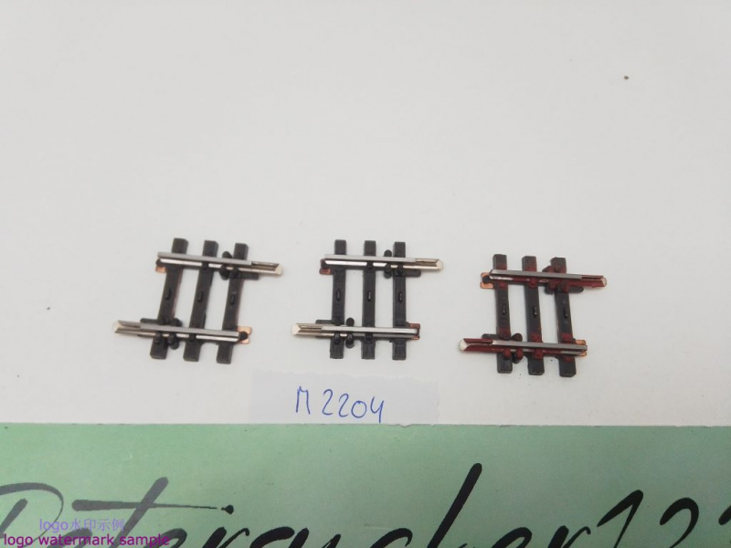Märklin H0 AC 2204 3x Gerades K-Gleis / 1/8 = 22,5 mm / Farbe