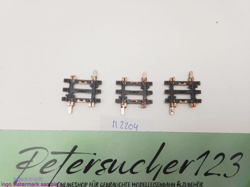 Märklin H0 AC 2204 3x Gerades K-Gleis / 1/8 = 22,5 mm / Farbe