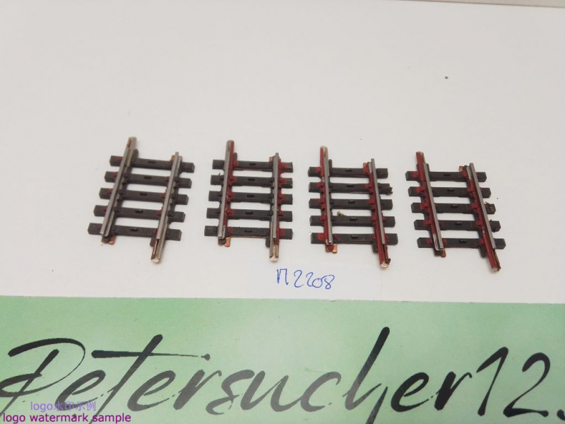 Märklin H0 AC 2208 4x Gerades K-Gleis / 35,1 mm / Farbe, Kleber
