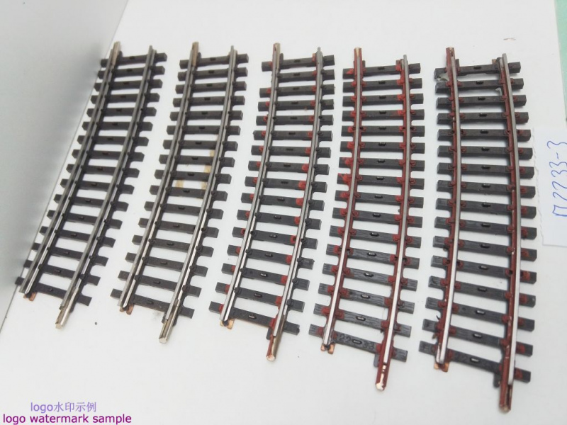 Märklin H0 AC 2233 5x gebogenes K-Gleis / R 424,6 / 15° = 1/2  / Kleber, Farbe, Rost