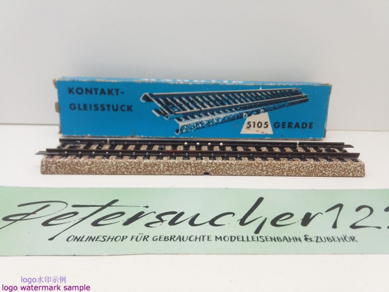 MÄRKLIN H0 AC 1 x 5105 gerades Kontaktgleis M-Gleis / 180 mm = 1/1 / OVP