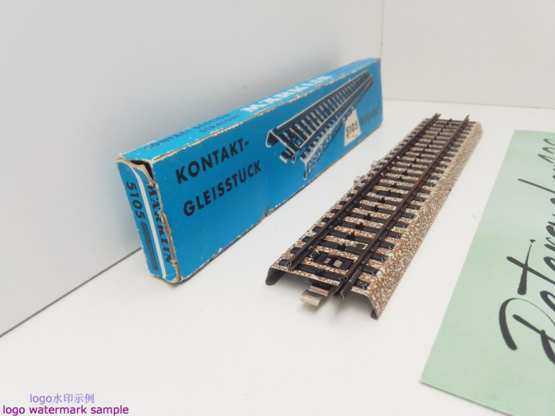 MÄRKLIN H0 AC 1 x 5105 gerades Kontaktgleis M-Gleis / 180 mm = 1/1 / OVP